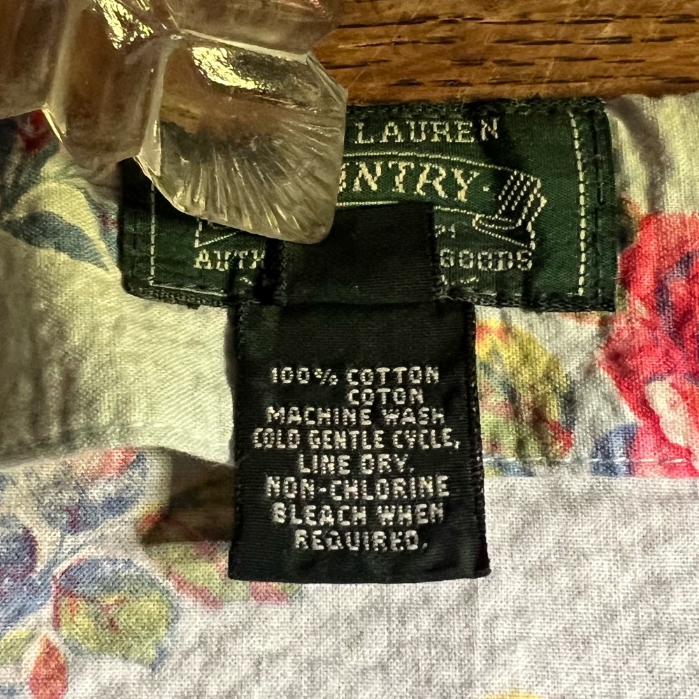 Ralph Lauren Cottage Core Sweeping A-line Prairie Floral Skirt Cotton Sz 10 - Picture 9 of 13